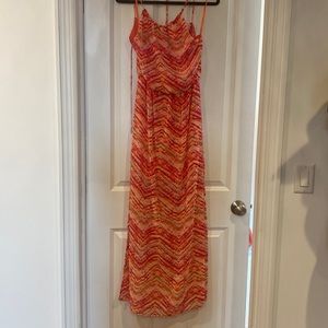 Chiffon Sun Dress- Abstract Chevron